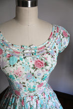 Load image into Gallery viewer, vintage 1950s Nicholas Ungar floral dress {xs}
