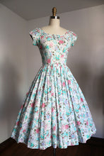 Load image into Gallery viewer, vintage 1950s Nicholas Ungar floral dress {xs}