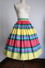 Load image into Gallery viewer, vintage 1950s rainbow skirt {s}