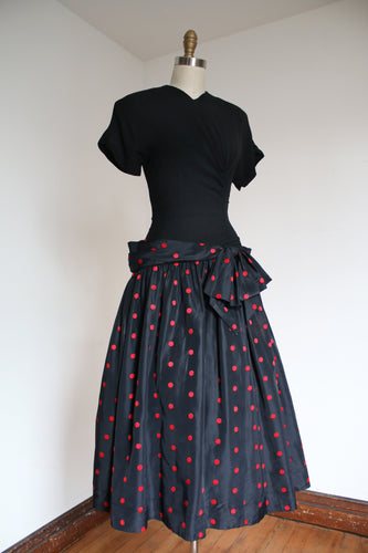 vintage 1940s polka dot dress {xs}