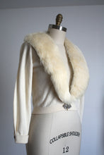 Load image into Gallery viewer, vintage 1950s faux fur cardigan {S-L}