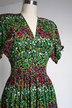 Load image into Gallery viewer, vintage 1940s silk floral dress {s}