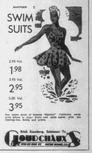 Load image into Gallery viewer, vintage 1940s novelty cotton clamshell swimsuit {s}