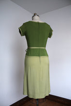 Load image into Gallery viewer, vintage 1950s two tone green dress {s/m}