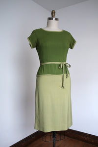 vintage 1950s two tone green dress {s/m}