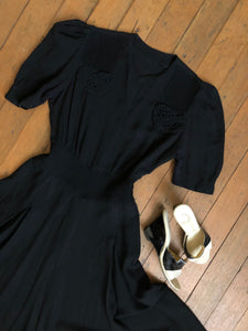 vintage 1930s black dress {s}
