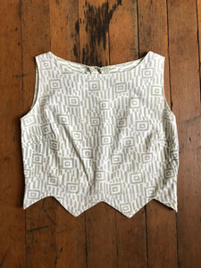 vintage 1960s pointy crop top {m}