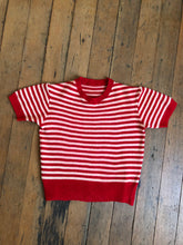 Load image into Gallery viewer, vintage 1940s striped sweater top {xs-s}