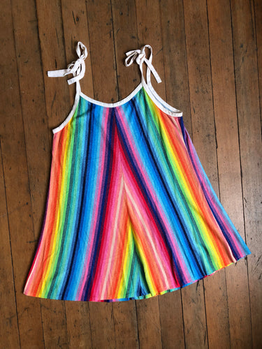 vintage 1970s rainbow tent dress {m}