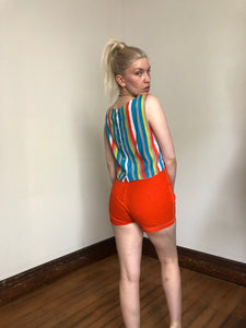 vintage 1950s orange shorts {xs}