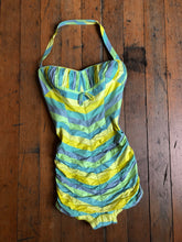 Load image into Gallery viewer, vintage 1950s striped swimsuit {xs-s}