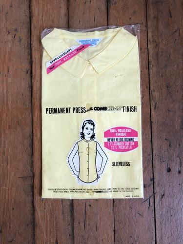 NOS vintage 1960s yellow top {S/M}