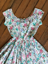 Load image into Gallery viewer, vintage 1950s Nicholas Ungar floral dress {xs}