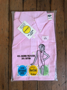 NOS vintage 1960s pink shift dress {xs}