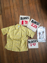 Load image into Gallery viewer, NOS vintage 1950s yellow floral top {XL}