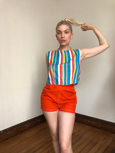 vintage 1950s orange shorts {xs}
