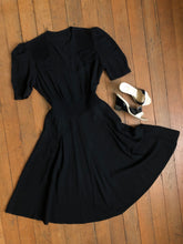 Load image into Gallery viewer, vintage 1930s black dress {s}