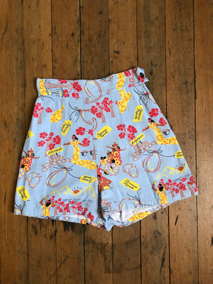 vintage 1940s Hawaiian shorts {xs}