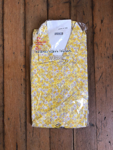 NOS vintage 1950s yellow floral top {XL}