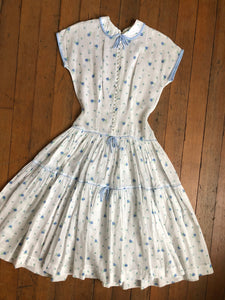 vintage 1950s floral dress {s}