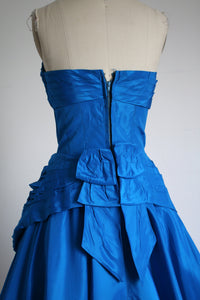vintage 1950s blue party dress {xs}