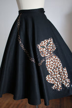Load image into Gallery viewer, vintage 1950s leopard circle skirt {xxs}