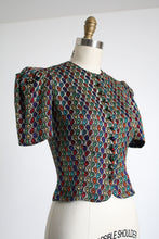 Load image into Gallery viewer, vintage 1930s metallic lamé blouse {s}