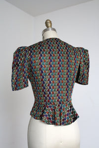 vintage 1930s metallic lamé blouse {s}