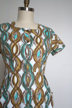 Load image into Gallery viewer, vintage 1950s mid century print dress {L}