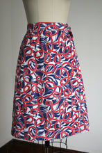 Load image into Gallery viewer, AS-IS vintage 1940s nautical wrap skirt {xs}
