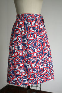 AS-IS vintage 1940s nautical wrap skirt {xs}