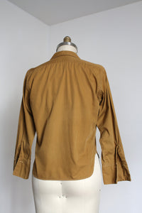 vintage 1950s ochre blouse {L}