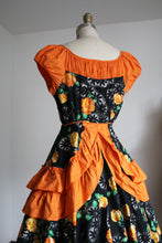 Load image into Gallery viewer, vintage 1950s floral dress {xs}