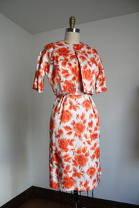 vintage 1960s floral dress set {xxs}