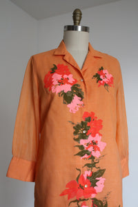 vintage 1960s Alfred Shaheen floral dress {L}