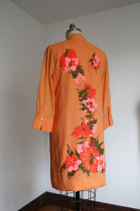 vintage 1960s Alfred Shaheen floral dress {L}
