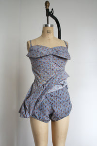 vintage 1940s paisley swimsuit {m-xl}