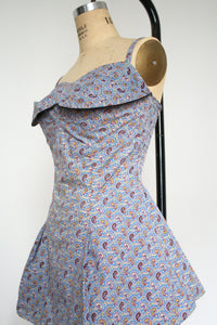 vintage 1940s paisley swimsuit {m-xl}