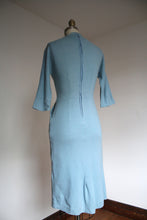 Load image into Gallery viewer, vintage 1950s blue wool dress {xs}