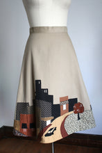 Load image into Gallery viewer, vintage 1970s novelty patchwork wrap skirt {m}