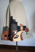 Load image into Gallery viewer, vintage 1970s novelty patchwork wrap skirt {m}