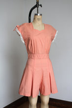 Load image into Gallery viewer, vintage 1940s peach romper playsuit {s/m}