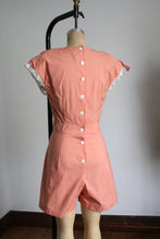 Load image into Gallery viewer, vintage 1940s peach romper playsuit {s/m}