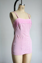 Load image into Gallery viewer, vintage 1950s pink gingham swimsuit {s-m}