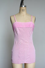 Load image into Gallery viewer, vintage 1950s pink gingham swimsuit {s-m}