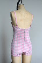 Load image into Gallery viewer, vintage 1950s pink gingham swimsuit {s-m}