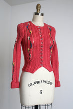Load image into Gallery viewer, vintage 1940s embroidered cardigan {xxs}