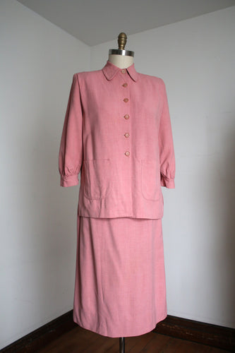 vintage 1940s pink maternity set {m+}