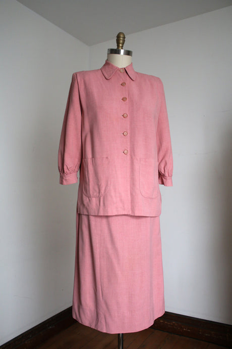 vintage 1940s pink maternity set {m+}