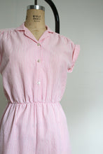 Load image into Gallery viewer, vintage 1980s pink striped romper {xs-s}